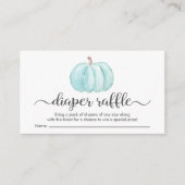 Baby Boy Blue Pumpkin Wineller Raffle Dusche Begleitkarte (Vorderseite)