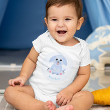 Baby Boy Blue Puppy Personalisiert