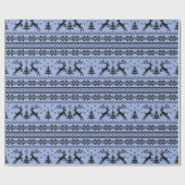 Baby Boy Blue Reindeer Sweater Weihnachten Geschenkpapier (Flach)