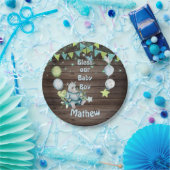 Baby Boy Blue Rhino Pappteller (Party)