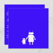 Baby Boy Blue Robot Baby Shooter Einladung (Vorne/Hinten)