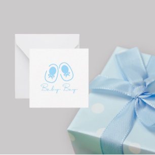 Baby Boy Blue Schuhe Baby-Party Mitteilungskarte
