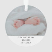 Baby Boy Blue Schuhe Weihnachts Akronylic Ornament (Rückseite)