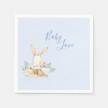 Baby Boy Blue Script Niedlich Adorable Baby Dusche