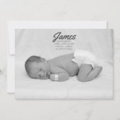 Baby Boy Blue Stripe Geburtserklärung Einladung (Vorderseite)