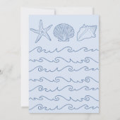 Baby Boy Blue Summer Baby Dusche Beach Einladung (Rückseite)