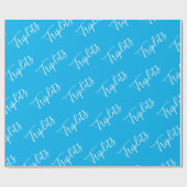 Baby Boy Blue Triplet Boys Script Geschenkpapier (Flach)