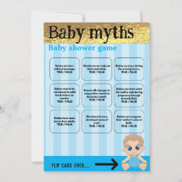 Baby Boy Blue und Gold Babydusche Game