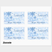 Baby Boy Blue Winter Snowflake Shower Stickers (Blatt)