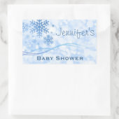 Baby Boy Blue Winter Snowflake Shower Stickers (Tasche)