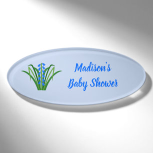 Baby Boy Bluebell Blumen Frühling Baby Shower Namenschild