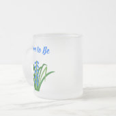 Baby Boy Bluebell Blumen Frühling werdende Mutter Mattglastasse (Vorderseite Links)