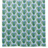 Baby Boy Bluebell Blumen Frühlingsmuster Duschvorhang (Vorderseite)