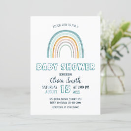 Baby Boy Boho Rainbow Baby Dusche Einladung