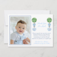 Baby Boy Boxwood Topiary Taufe Geburtstag Foto