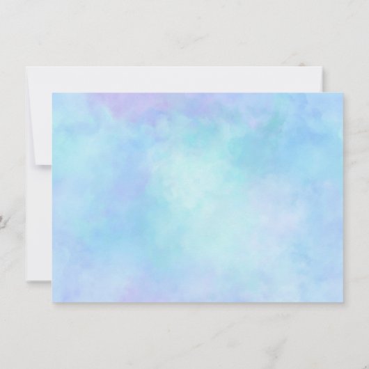 Baby Boy braut | Blauer Sommer Außendusche Einladung (Rückseite)