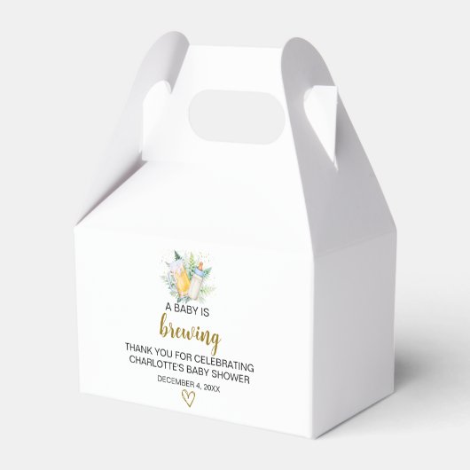 Baby Boy Braut Theme Gable Box Geschenkschachtel (Vorderseite)