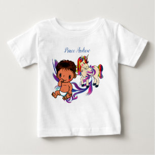 Baby Boy Bubbles & Unicorns Baby T-shirt
