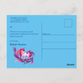 Baby Boy Bubbles & Unicorns Foto Postkarte (Rückseite)