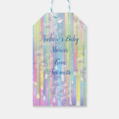 Baby Boy Bubbles & Unicorns Geschenkanhänger (Rückseite)