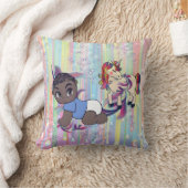 Baby Boy Bubbles & Unicorns Kissen (Decke)