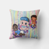 Baby Boy Bubbles & Unicorns Kissen (Rückseite)