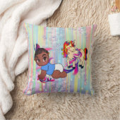 Baby Boy Bubbles & Unicorns Kissen (Decke)