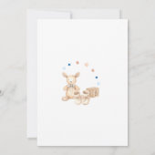 Baby Boy Bunny Baby Dusche Dankeskarte (Rückseite)
