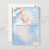 Baby Boy Bunny Baby Showspiel Postkarte (Vorne/Hinten)