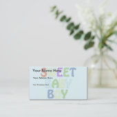 Baby Boy Business Card Visitenkarte (Stehend Vorderseite)