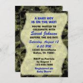 Baby Boy - Camouflage Themed Baby Dusche Einladung (Vorne/Hinten)