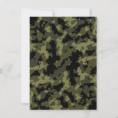 Baby Boy - Camouflage Themed Baby Dusche Einladung (Rückseite)