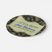 Baby Boy - Camouflage Themed Baby Dusche Pappteller (Schrägansicht)