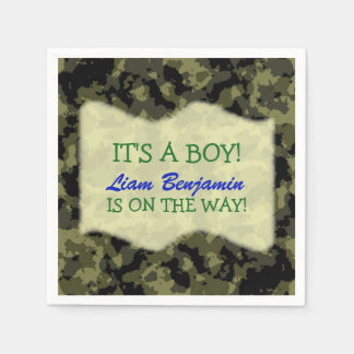 Baby Boy - Camouflage Themed Baby Dusche Serviette