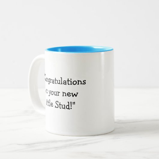 Baby Boy Carpenter Stud Tasse (Vorderseite Links)