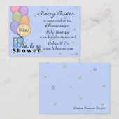 Baby Boy Celebration Registry Cards Begleitkarte (Vorne/Hinten)