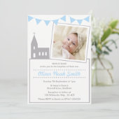 Baby Boy Christening/Taufe Einladung (Stehend Vorderseite)