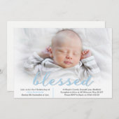 Baby Boy Christening/Taufe Einladung (Vorne/Hinten)