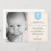 Baby Boy Christening/Taufe Einladung (Vorne/Hinten)