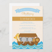 Baby Boy Christening/Taufe Einladung (Vorne/Hinten)