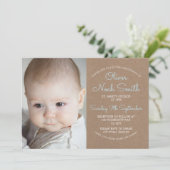 Baby Boy Christening/Taufe Einladung (Stehend Vorderseite)