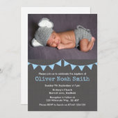 Baby Boy Christening/Taufe Einladung (Vorne/Hinten)