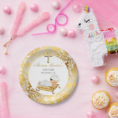 Baby Boy Christening Taufe Gold Silver Pappteller (Party)