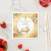 Baby Boy Christening Taufe Gold Silver Serviette (Beispiel)