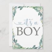 Baby Boy Clothes Kinderdusche Einladung (Rückseite)