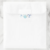 Baby Boy Clothes Line Quadratischer Aufkleber (Tasche)