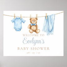 Baby Boy Clothesline Babydusche Begrüßungszeichen