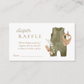 Baby Boy Clothesline Boho Diaper Raffle Begleitkarte (Vorderseite)
