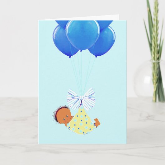 Baby Boy Congrats Karte (Vorderseite)