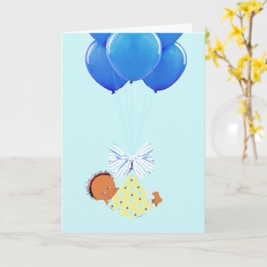 Baby Boy Congrats Karte (Gelbe Blume)